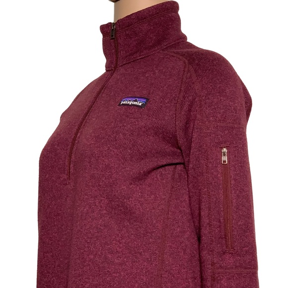 Patagonia Better Sweater Women's Maroon 1/4 Zip Pullover XS - Picture 4 of 13